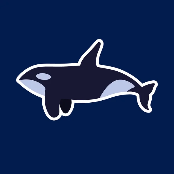 Вбивця кита плоский вектор значок — стоковий вектор