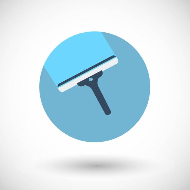 Pencere kazıyıcı vektör düz simgesi