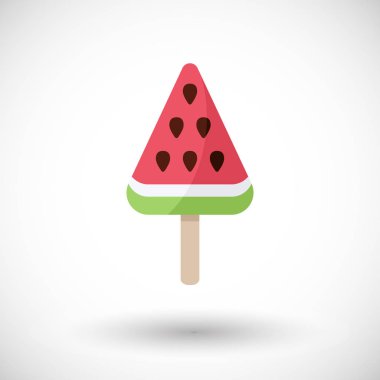 Karpuz dondurma vektör düz simgesi