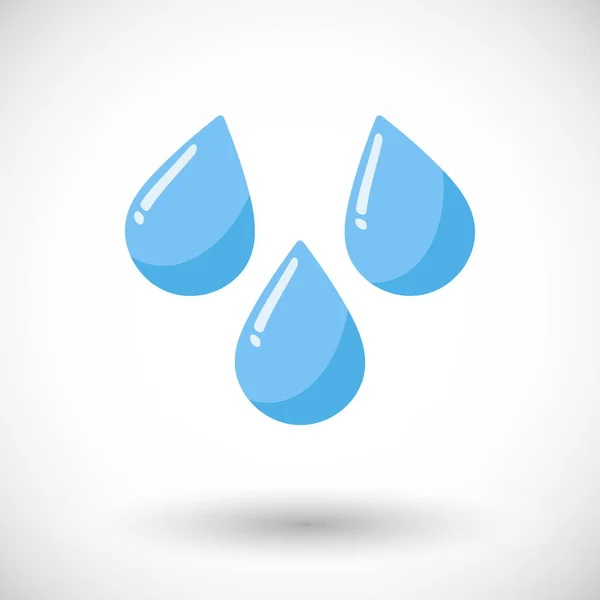 Vector flat water drops icon — Stock Vector