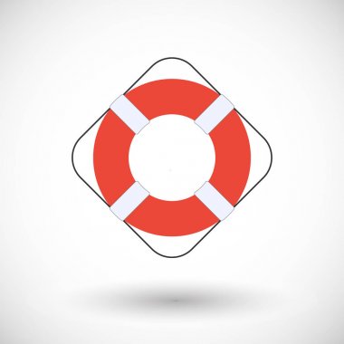 Hayat şamandıra vektör düz simgesi