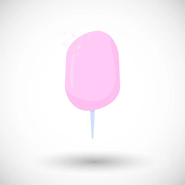 Zuckerwatte flache Vektor-Symbol — Stockvektor