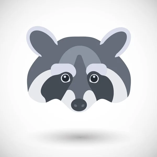 Raccoon head vector flat icon — Stock Vector