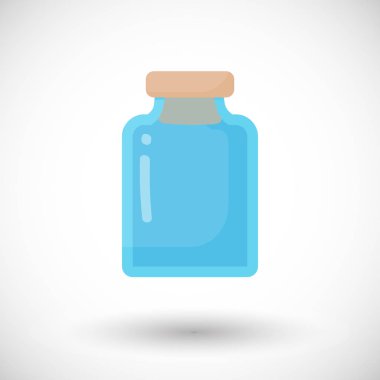 Cam boş kavanoz vektör düz kutsal kişilerin resmi