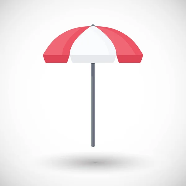 Lifeguard umbrella vector flat icon — Stock Vector