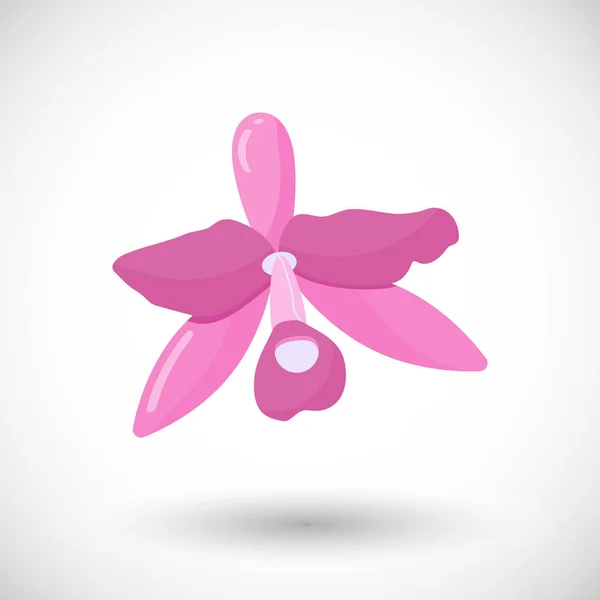 Orkide vektör düz simgesi — Stok Vektör
