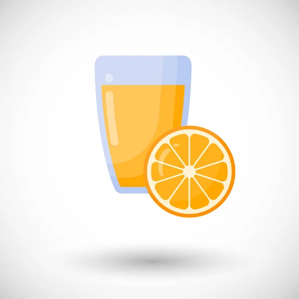 Ensemble d'icônes plat vecteur de jus d'orange — Image vectorielle