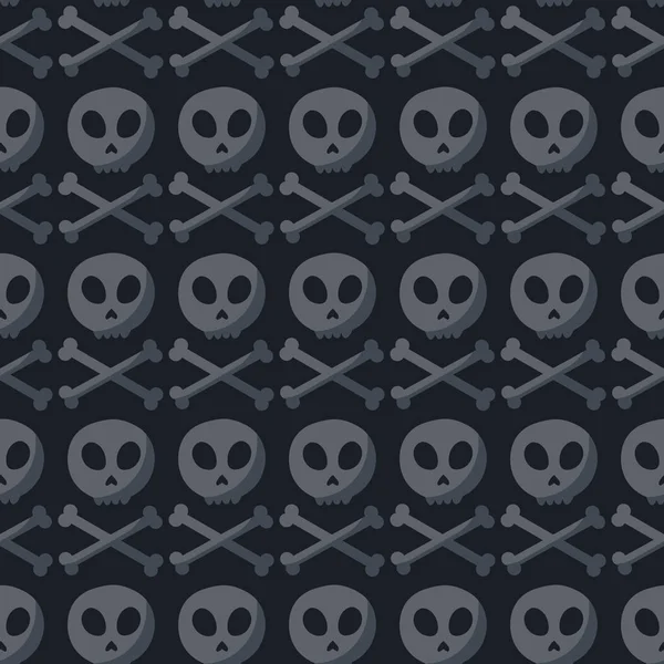Skull and crossbones seamless pattern — Stock Vector