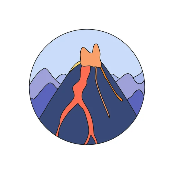 Icono de garabato volcánico — Vector de stock