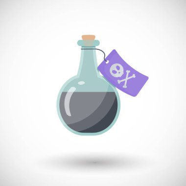 Şişe vektör düz ICO zehir