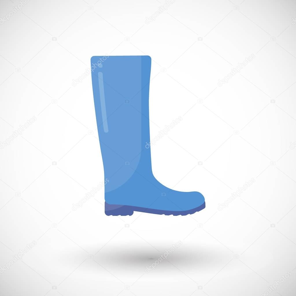 Rain boots vector flat icon