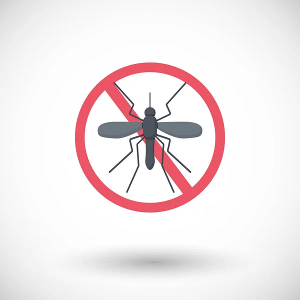 Stop mosquito vector flat icon — Stock Vector