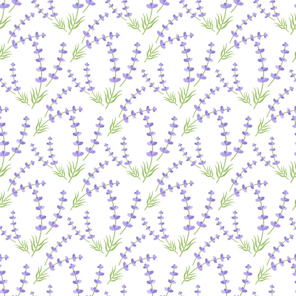 Lavendelvektor nahtloses Muster — Stockvektor