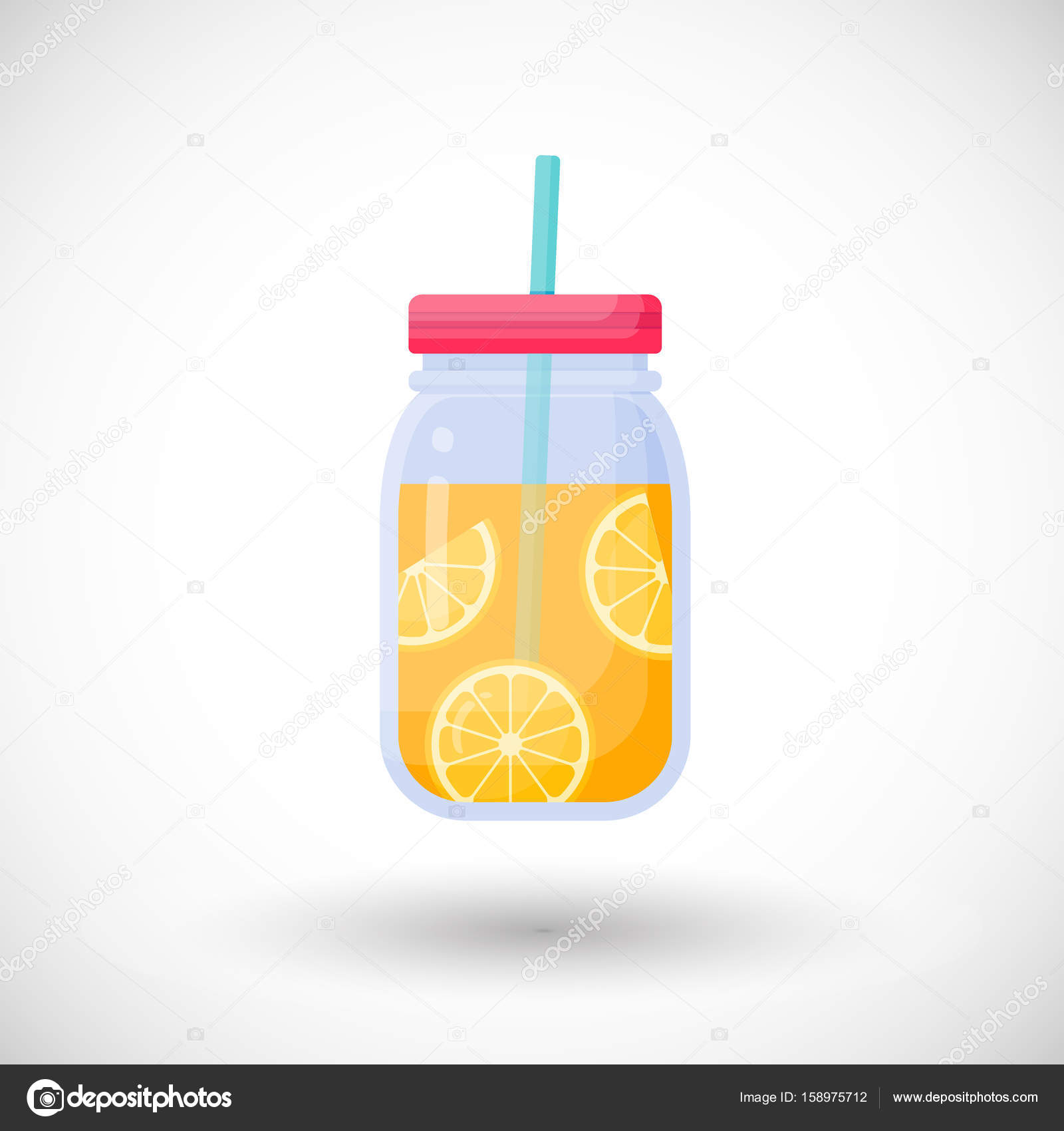 icon mason flat orange juice in mason jar vector flat icon stock vector c runlenarun 158975712 https depositphotos com 158975712 stock illustration orange juice in mason jar html
