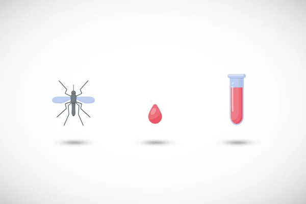 Mosquito ploché vektorové ikony nastavit — Stockový vektor