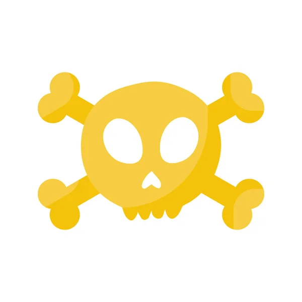 Skull and crossbones vector flat icon — Stock Vector