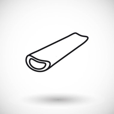 Aloe vera parçası ince çizgi web simgesi