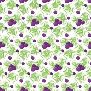 Vektör seamless modeli acai çilek