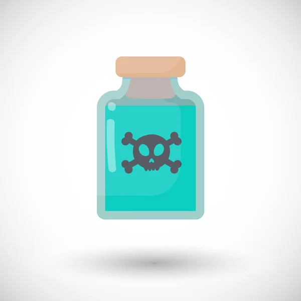 Δηλητήριο μπουκάλι επίπεδη εικόνα διάνυσμα — Διανυσματικό Αρχείο