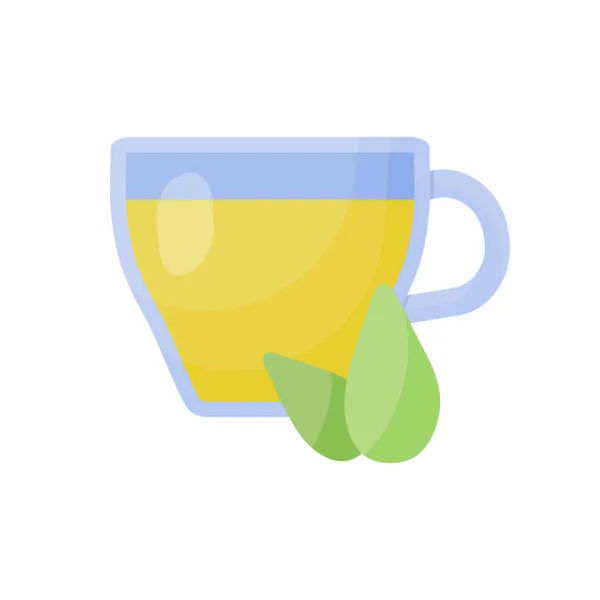 Green tea cup vector flat icon — Stock Vector