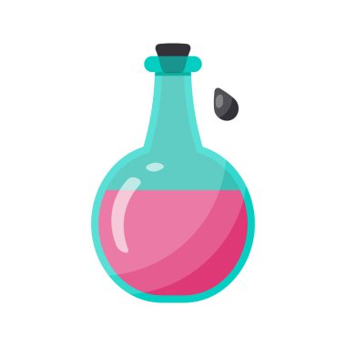 Şişe vektör düz simgesi zehir