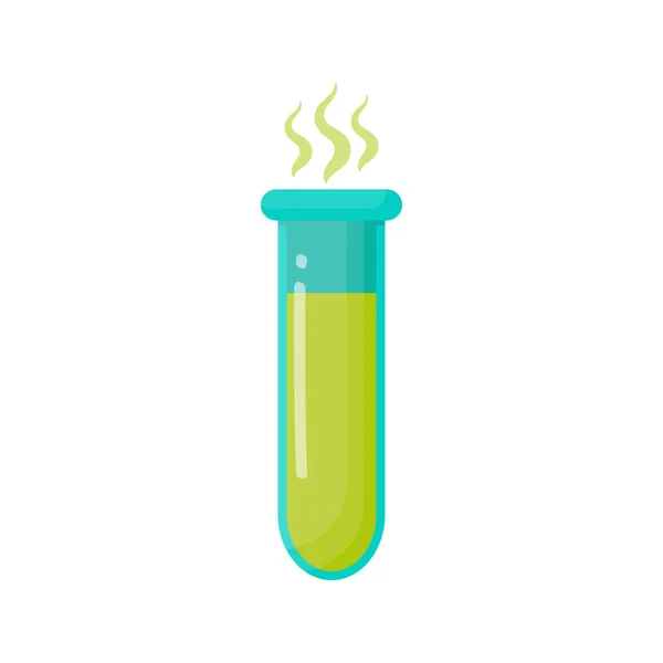 Icona piatta del vettore acido in tubo — Vettoriale Stock