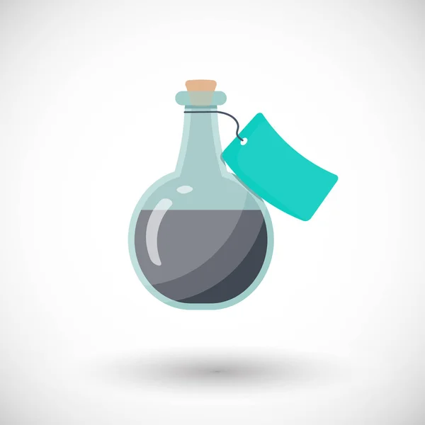 Δηλητήριο μπουκάλι επίπεδη εικόνα διάνυσμα — Διανυσματικό Αρχείο