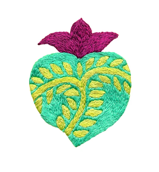 Sacred heart embroidery — Stock Photo, Image