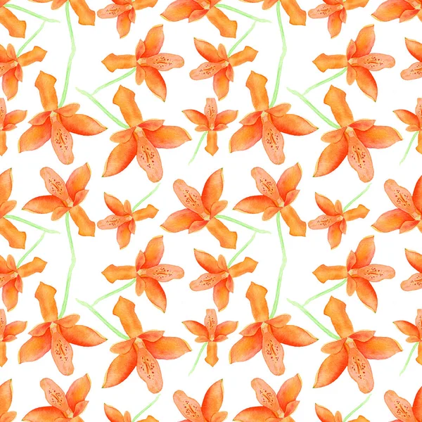 Orkide suluboya seamless modeli