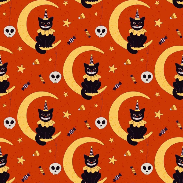 Vintage Halloween seamless modeli — Stok fotoğraf