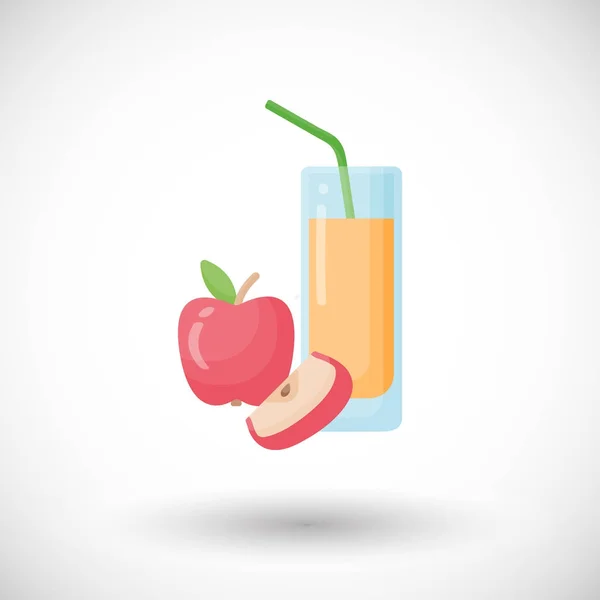 苹果汁矢量平板图标 — 图库矢量图片