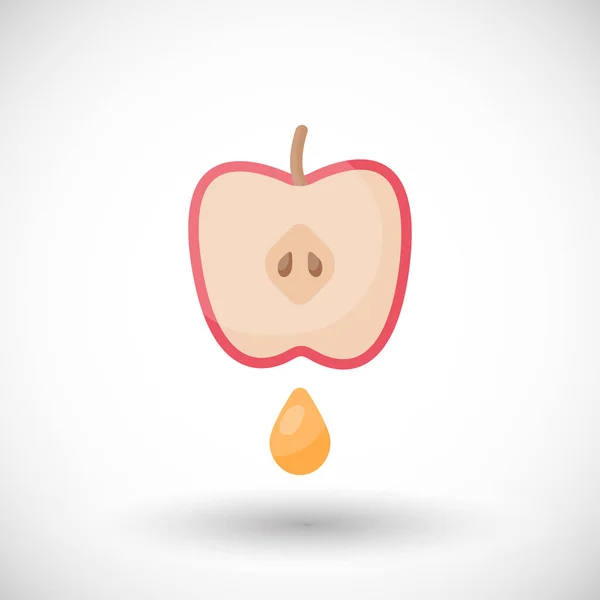 Płaskie ikonę Apple juice wektor — Wektor stockowy