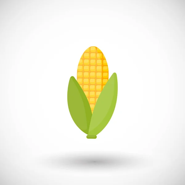 Kukurydza wektor ikona płaskie — Wektor stockowy