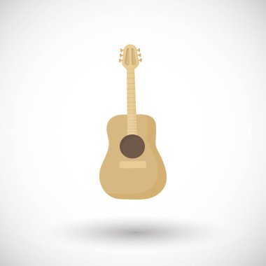 Gitar vektör çizim, düz simgesi