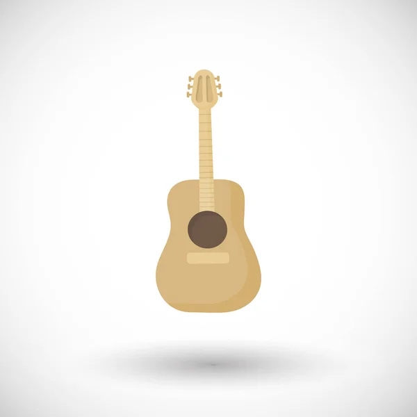 Illustrazione vettoriale della chitarra, icona piatta — Vettoriale Stock