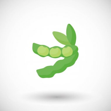 Edamame düz vektör simgesi, soya fasulyesi tasarım düz.