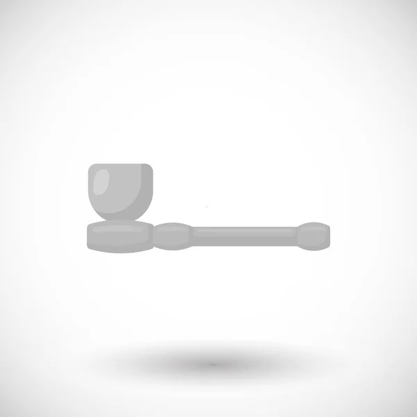Tuyau Marijuana vecteur plat icône — Image vectorielle