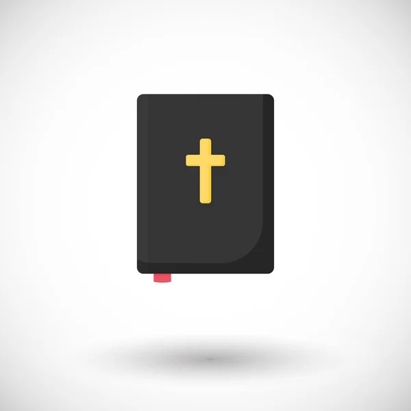 Santa Biblia vector icono plano — Vector de stock