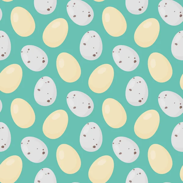 Egg vector flat seamless pattern — Stock Vector