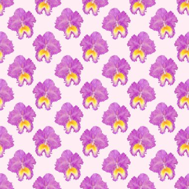 Orkide suluboya seamless modeli