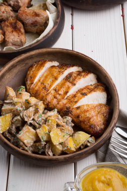 hazırlanan tavuk göğsü