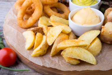 Ahşap tahta bira snacks