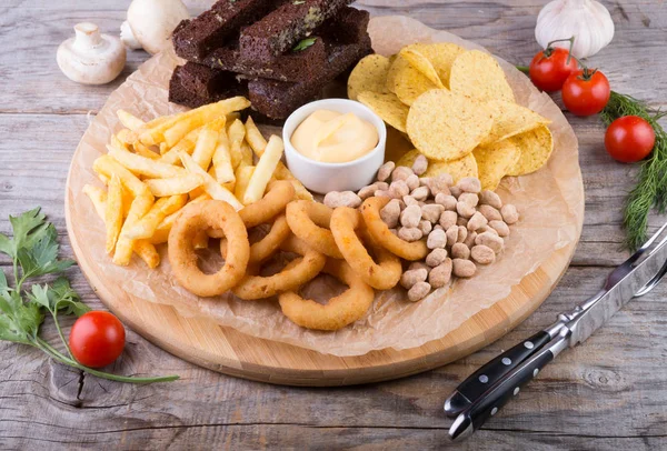 Ahşap tahta bira snacks