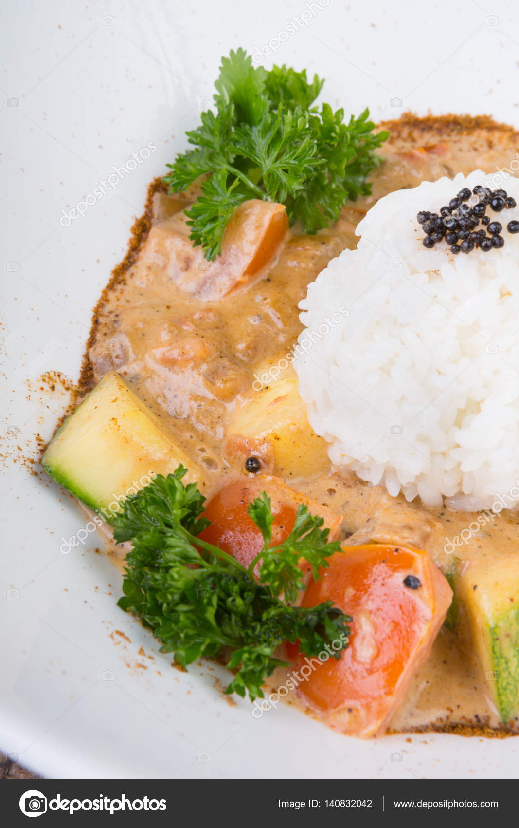 Indian food with rice — Stock Photo © DukeII #140832042