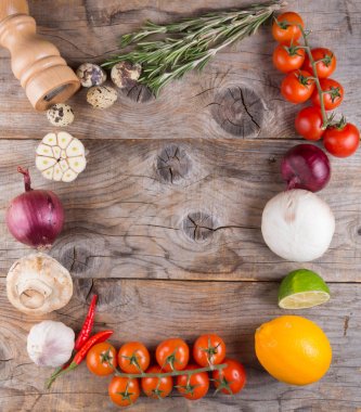 Sebze olarak çerçeve ahşap tablo