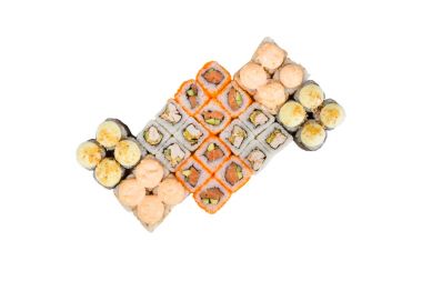 Japon rulo beyaz izole