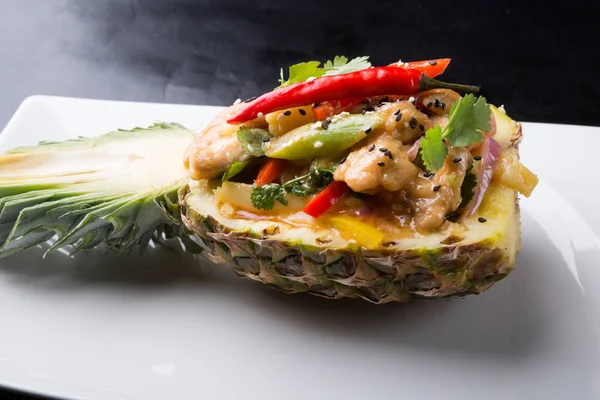 Chicken with pineapple asian dish