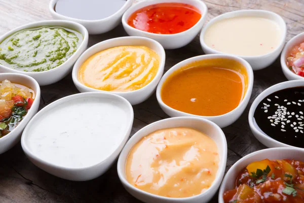 Différents types de sauces — Photo