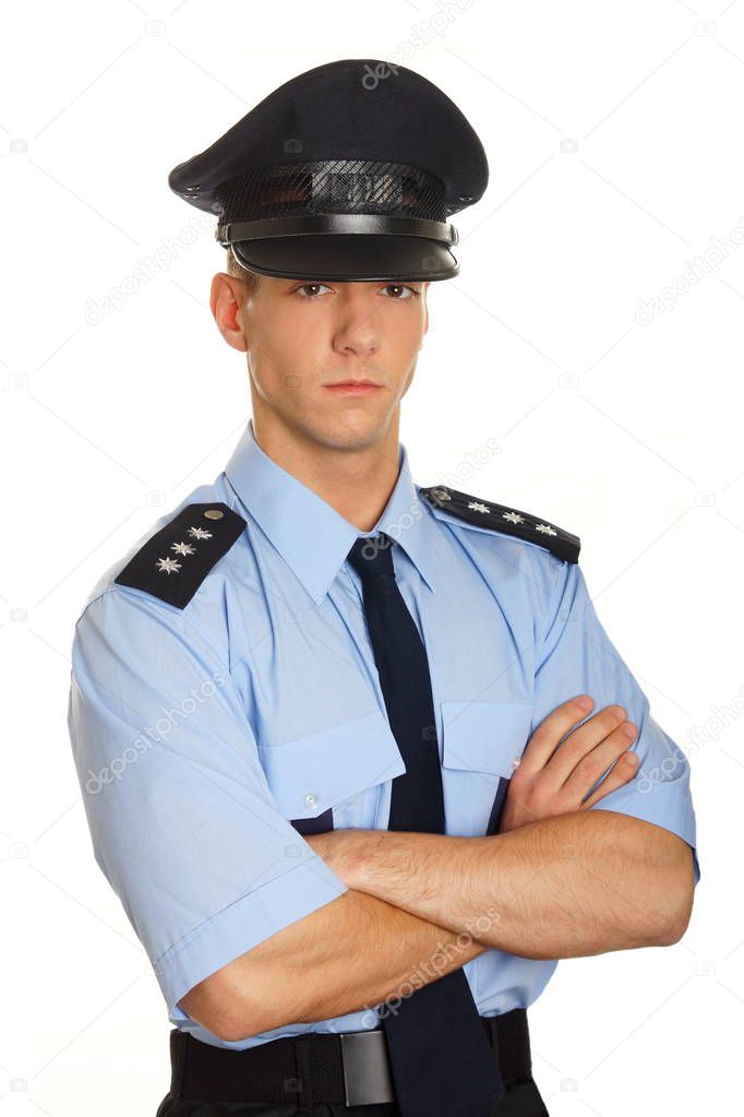 Portrait of young policeman