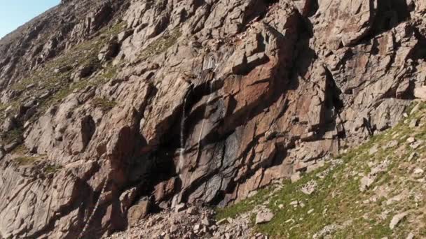 Waterfall Ak-Sai in Ala Archa National Park Kyrgyzstan — Stock Video